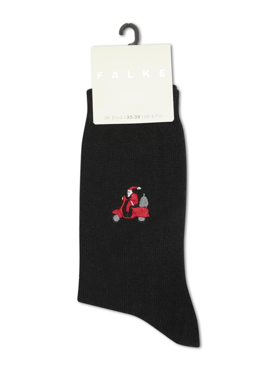 Frauen Falke Wasche & Loungewear | Socken Cosy Xmas Schwarz