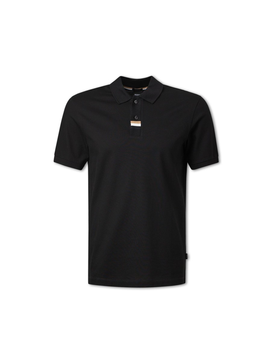 Manner BOSS Men Polo-Shirts | Polo-Shirt Im Regular Fit Schwarz