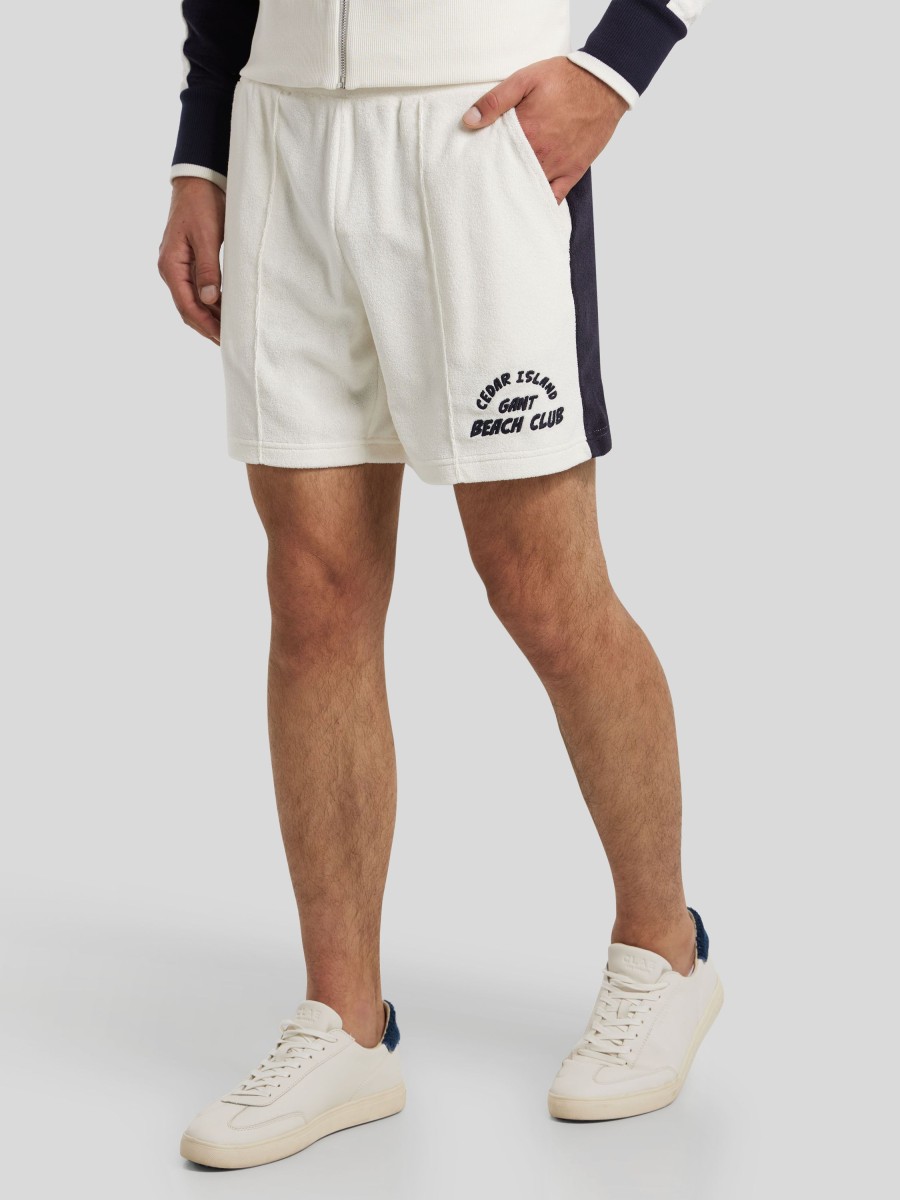 Manner Gant Shorts | Shorts Aus Frottee Ecru