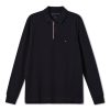 Manner Tommy Hilfiger Polo-Shirts | Polo-Shirt Langarm Im Slim Fit Marine