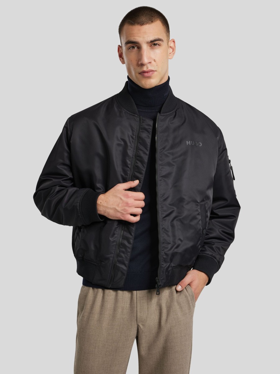 Manner Hugo Sportswear Jacken | Blouson Byler Schwarz