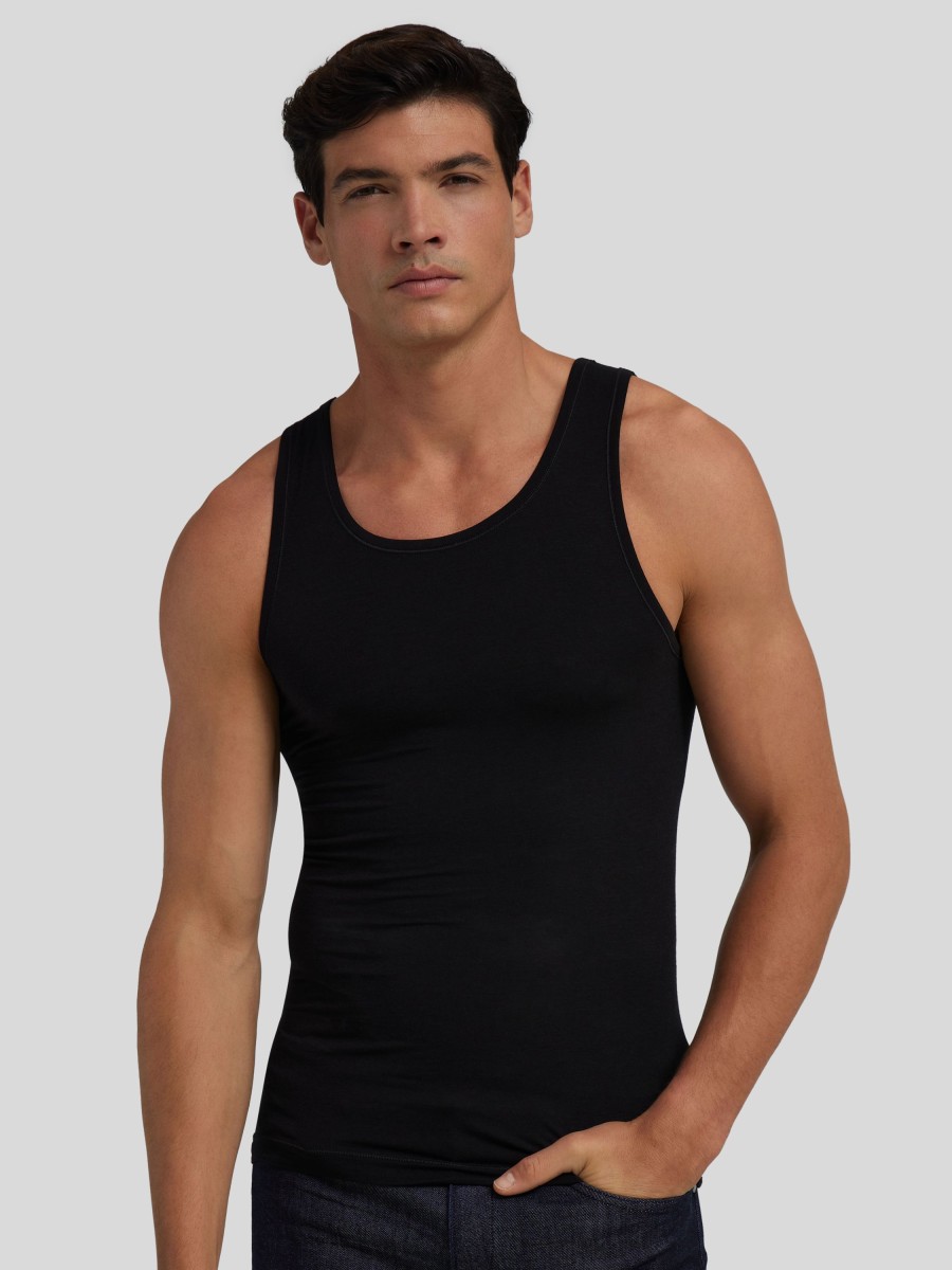 Manner Schiesser Wasche & Loungewear | Tanktop Im Personal Fit Schwarz