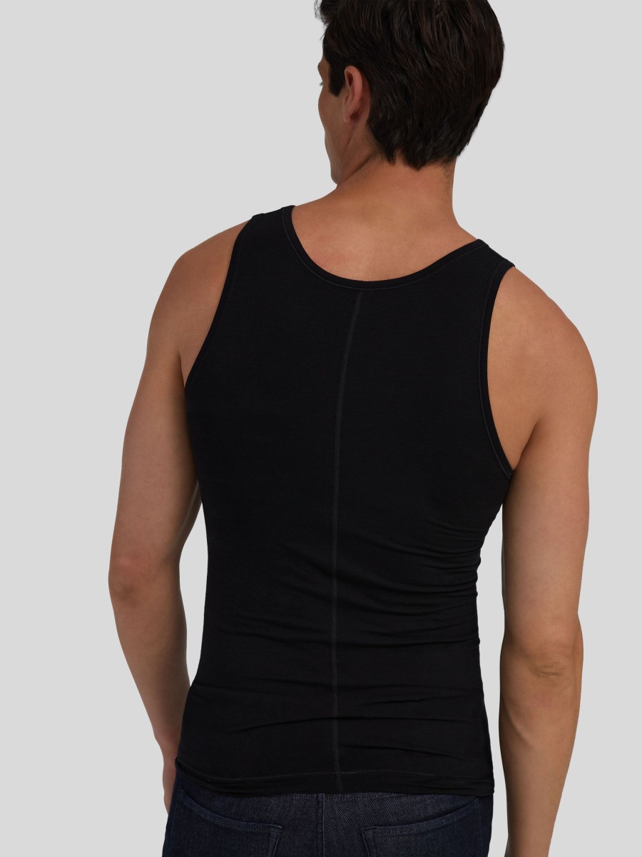 Manner Schiesser Wasche & Loungewear | Tanktop Im Personal Fit Schwarz