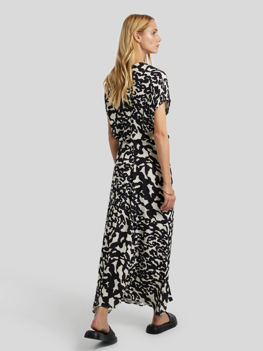 Frauen Luisa Cerano Kleider | Maxikleid Mit Animal-Print Schwarz