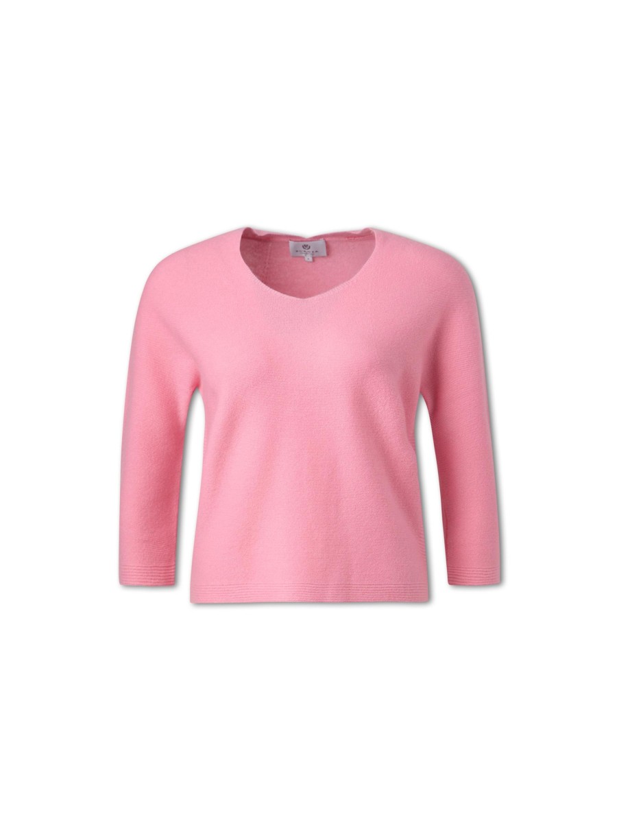 Frauen Burger Pullover & Strick | Pullover Aus Kaschmir Pink