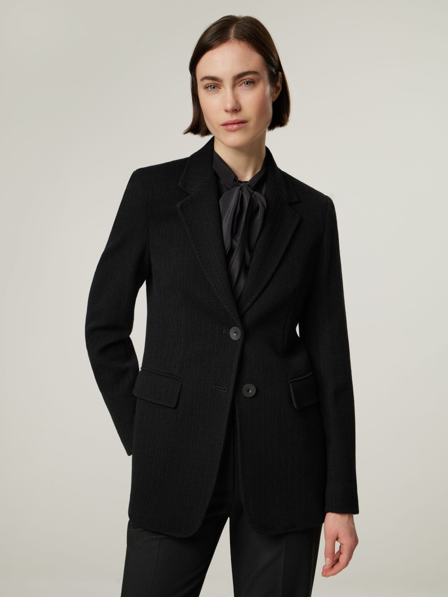 Frauen Max Mara Studio Blazer | Wollblazer Refolo Schwarz