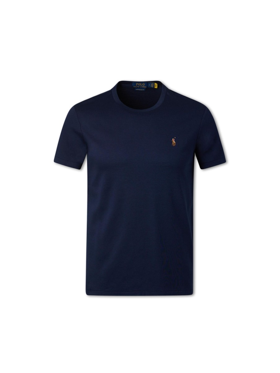 Manner Polo Ralph Lauren Men T-Shirts & Shirts | T-Shirt Im Slim Fit Marine