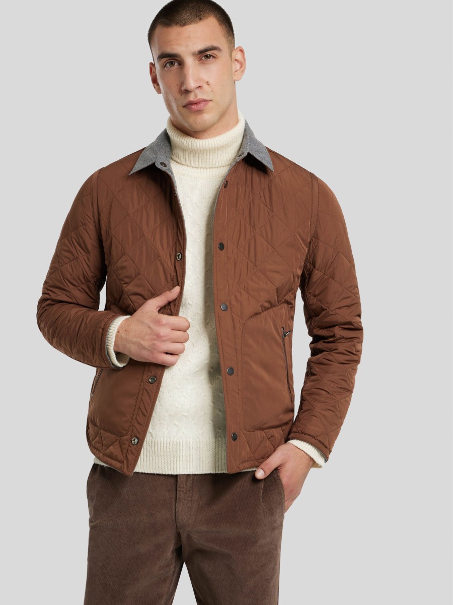 Manner Pal Zileri Jacken | Blouson Reversible Hellgrau