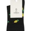 Frauen Becksöndergaard Wasche & Loungewear | Socken Limone Funkie Schwarz