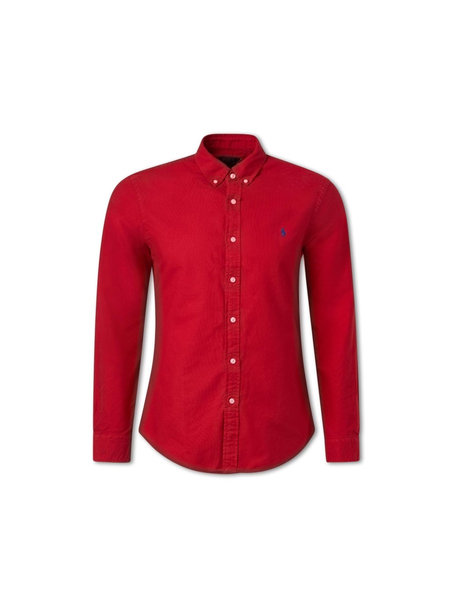 Manner Polo Ralph Lauren Men Hemden | Hemd Im Slim Fit Rot