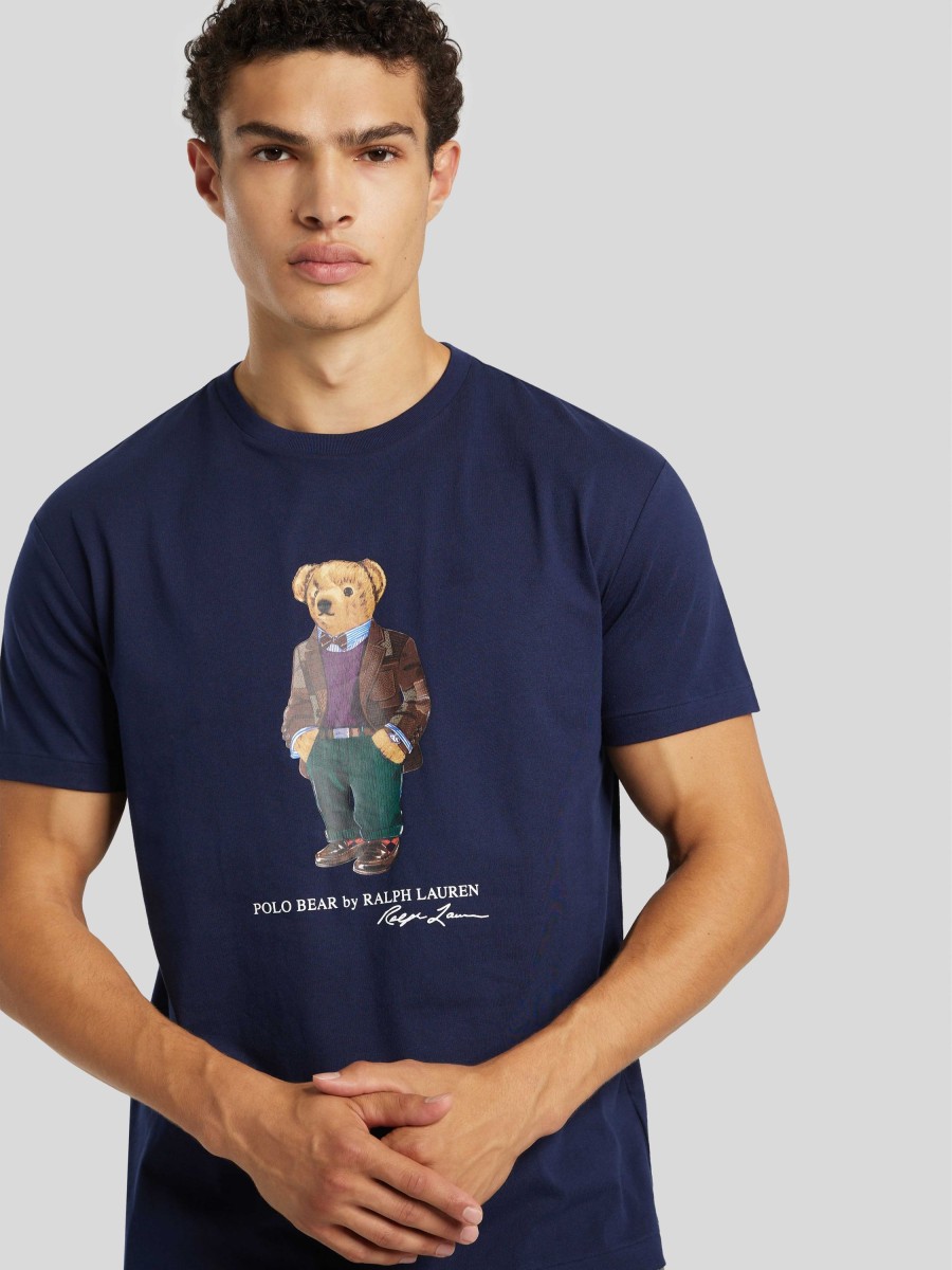 Manner Polo Ralph Lauren Men T-Shirts & Shirts | T-Shirt Mit Print Marine