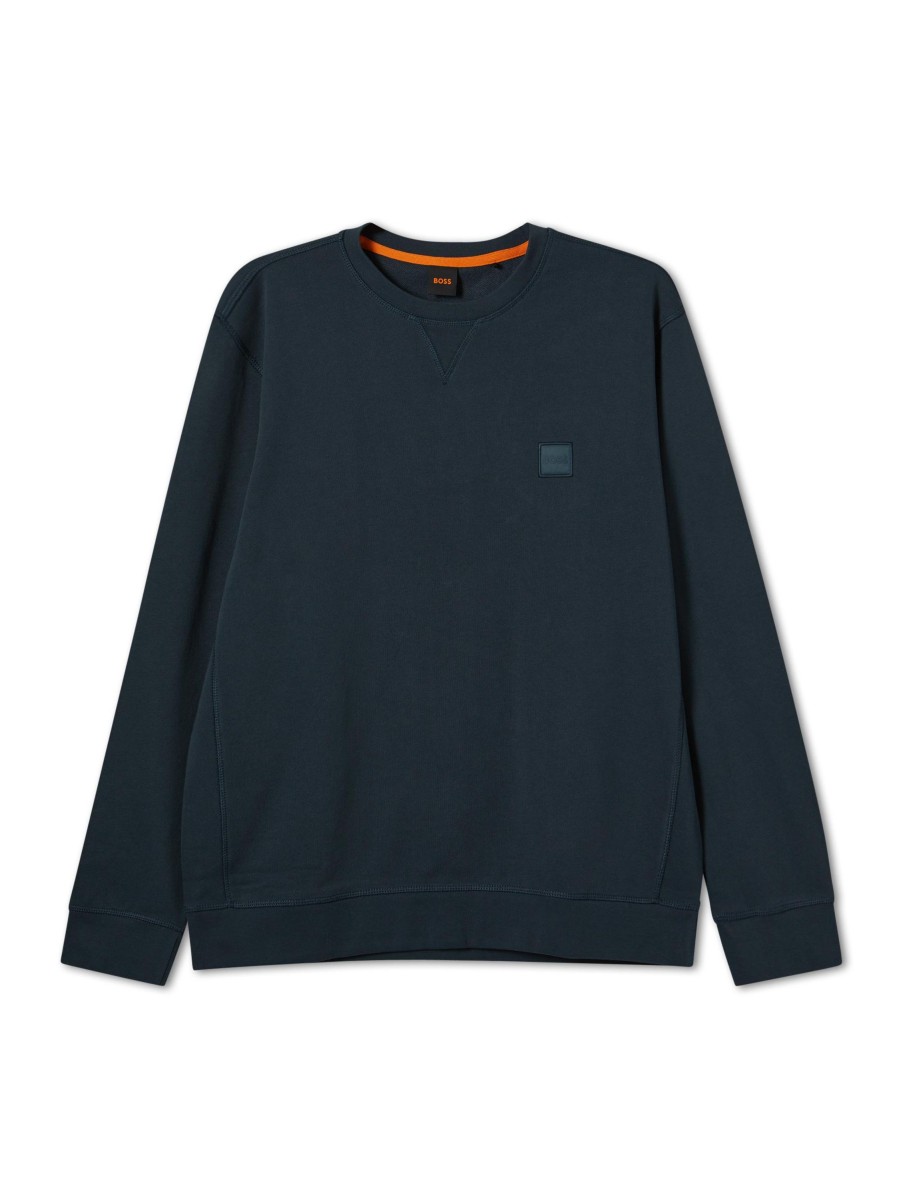 Manner Boss Orange Hoodies & Sweatshirts | Pullover Im Relaxed Fit Westart Petrol