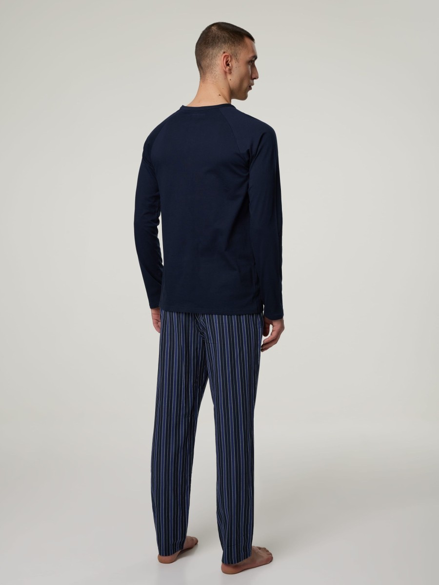 Manner Schiesser Wasche & Loungewear | Pyjama Marine