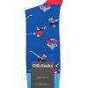 Manner Dilly Socks Wasche & Loungewear | Socken Sliding Away Mittelblau