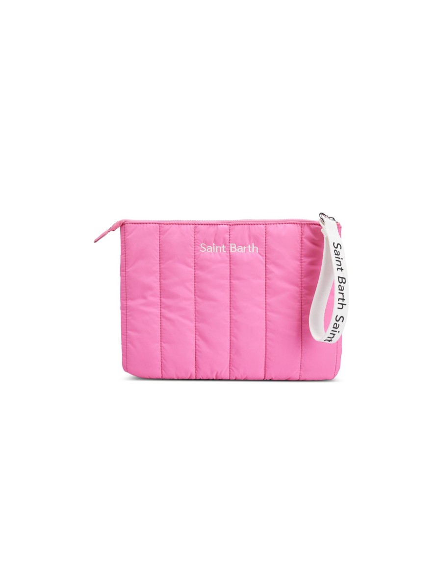 Frauen MC2 Saint Barth Portemonnaies & Etuis | Necessaire Mit Stepp Pink