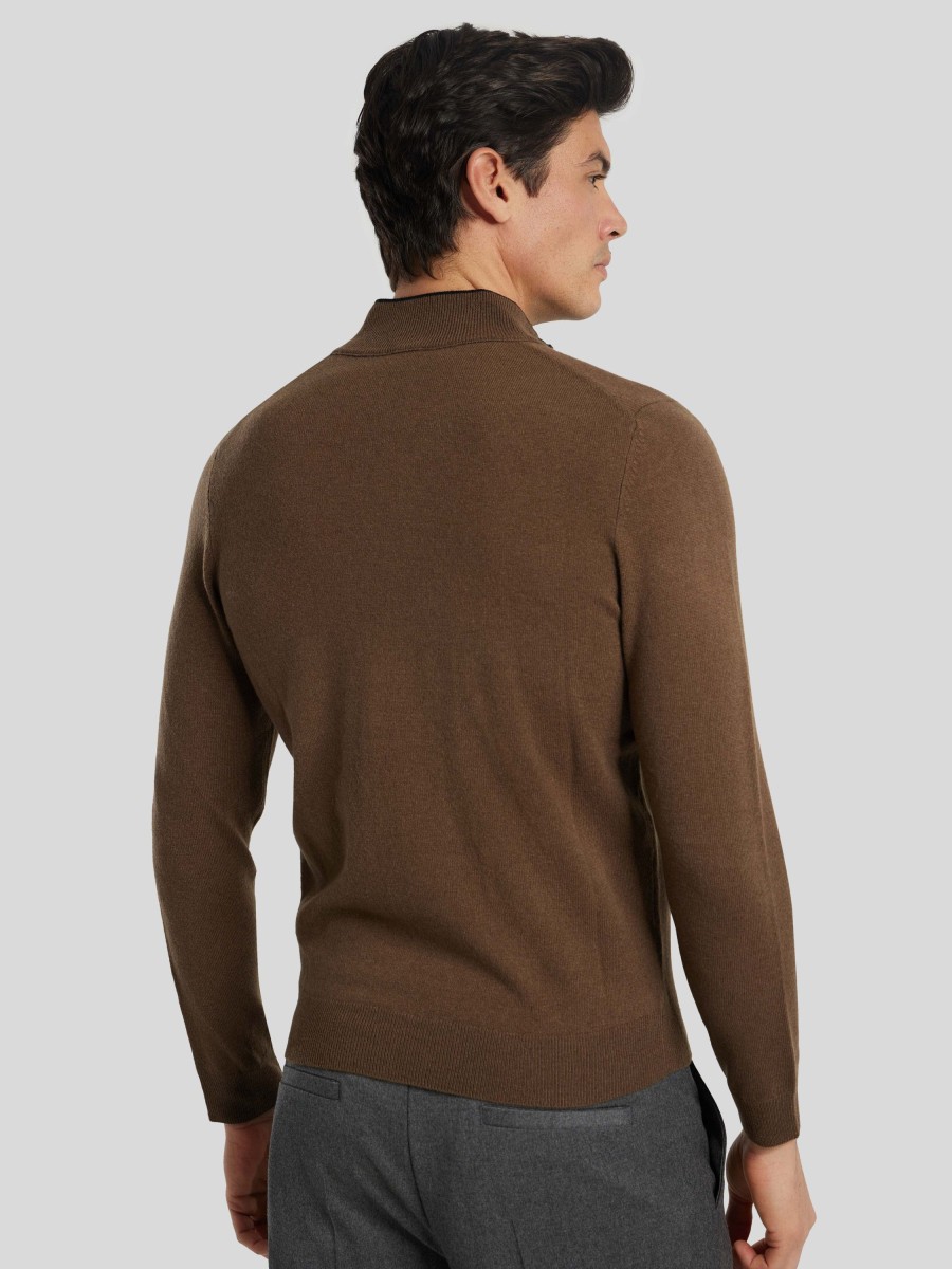 Manner BOSS Men Pullover & Strickjacken | Pullover Im Regular Fit Marlo Braun