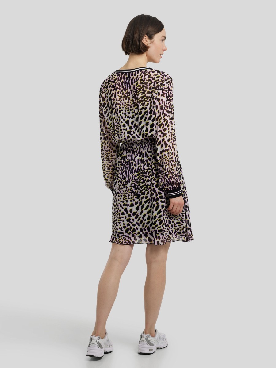 Frauen Marc Cain Kleider | Kleid Mit Leoprint Flieder