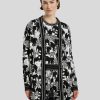 Frauen Marc Cain Pullover & Strick | Strickjacke Mit Elefanten-Print Schwarz