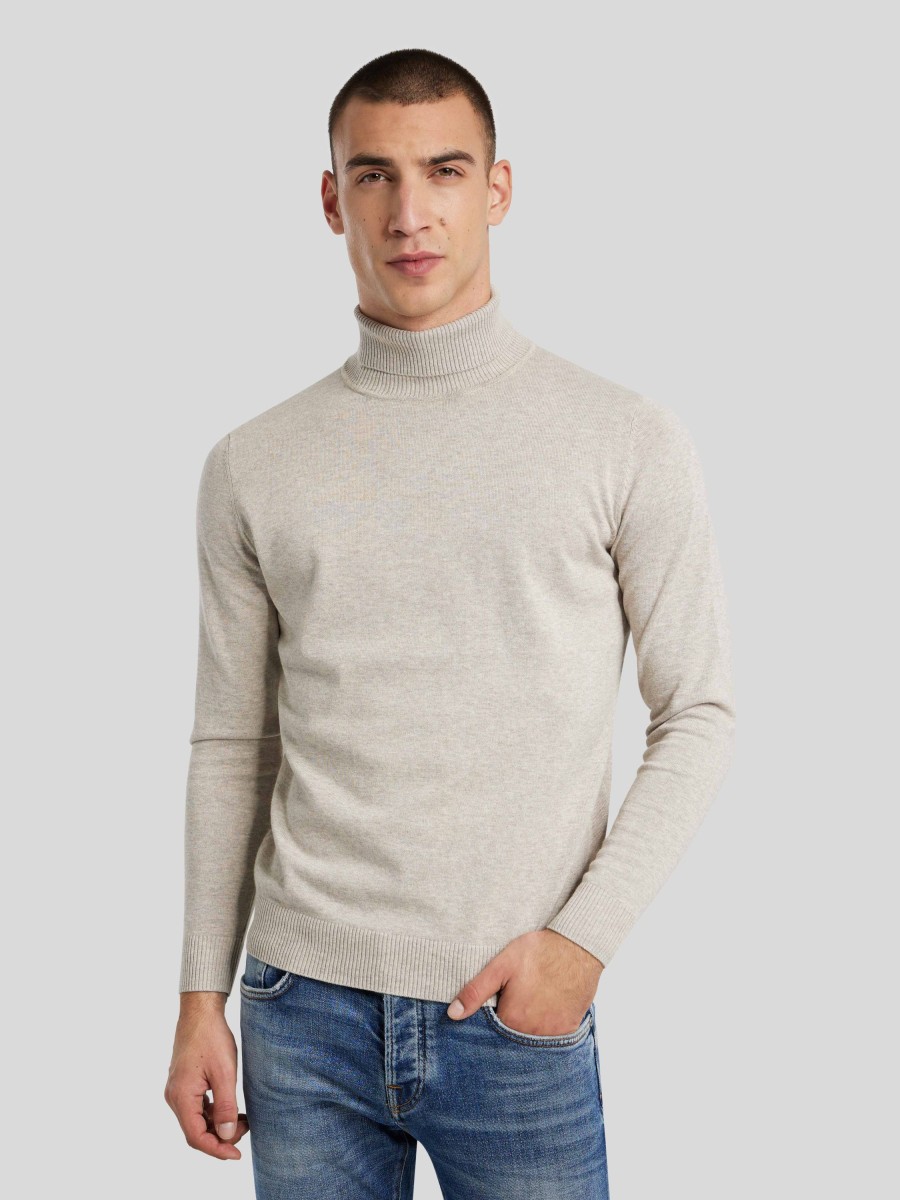 Manner Paul Kehl Pullover & Strickjacken | Rollkragenpullover Hellgrau