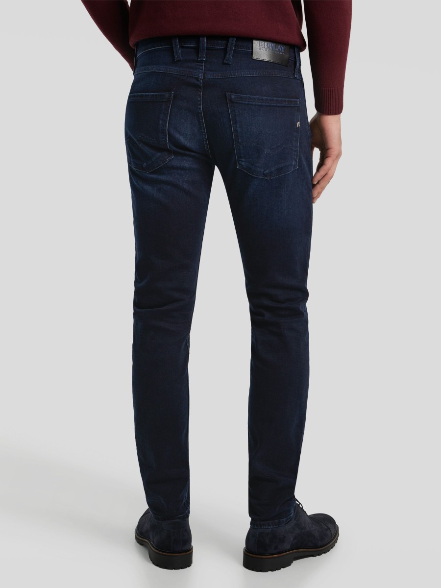 Manner Replay Jeans | Jeans Im Slim Fit Anbass Dark Denim