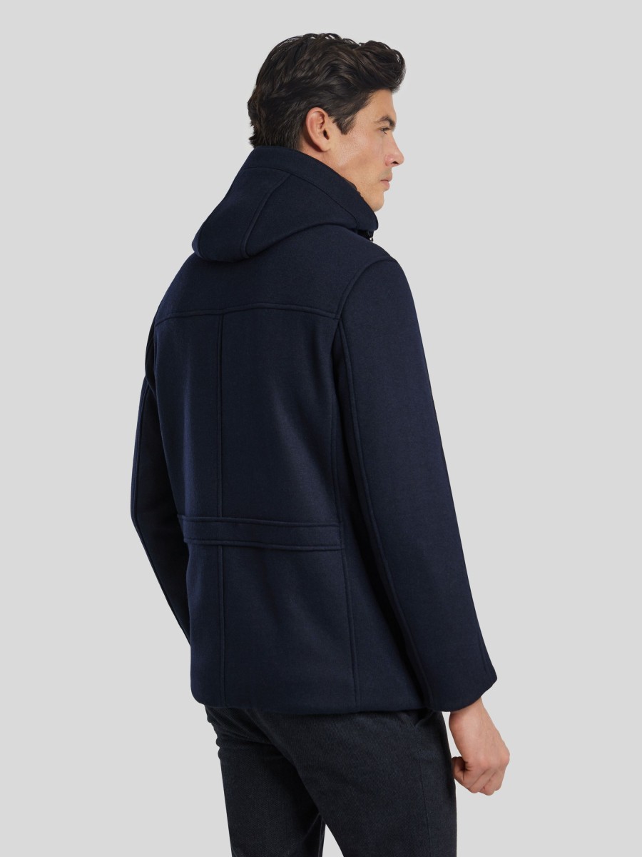 Manner Bugatti Mantel | Parka Mit Kapuze Marine