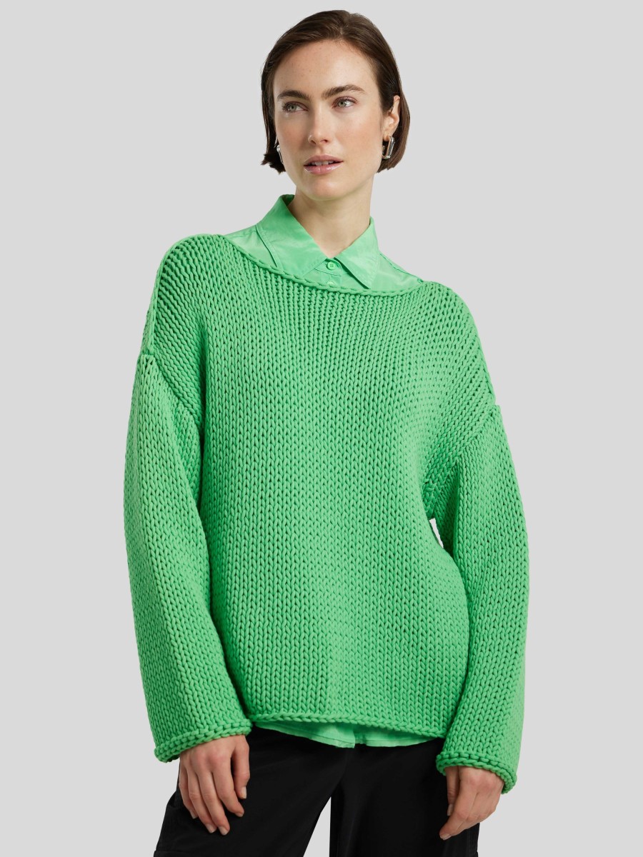 Frauen Marc Cain Pullover & Strick | Grobstrickpullover Smaragd