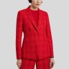 Frauen Akris Punto Blazer | Karierter Blazer Rot