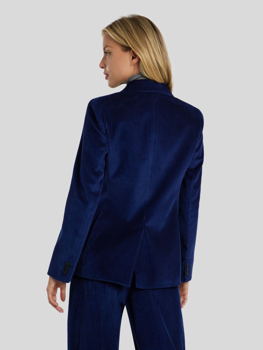 Frauen Max Mara Weekend Blazer | Blazer Aus Kord Royal