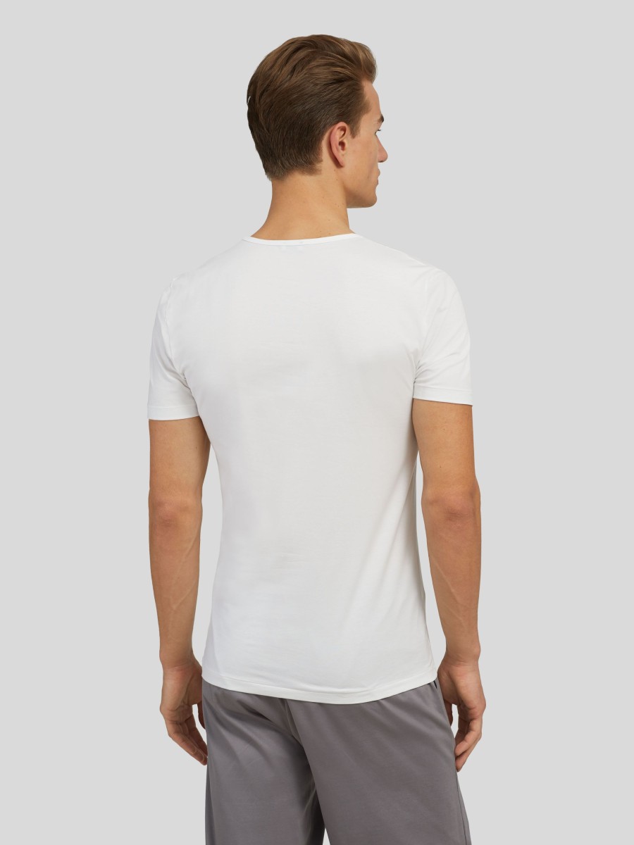 Manner Zimmerli Wasche & Loungewear | T-Shirt Pure Comfort Weiss