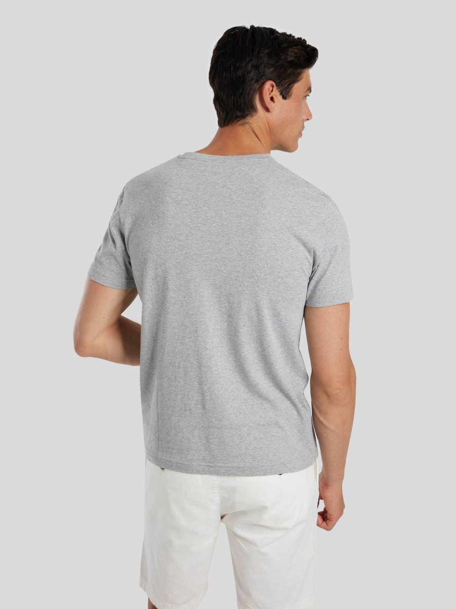 Manner Gant T-Shirts & Shirts | T-Shirt Mit Logo Grau