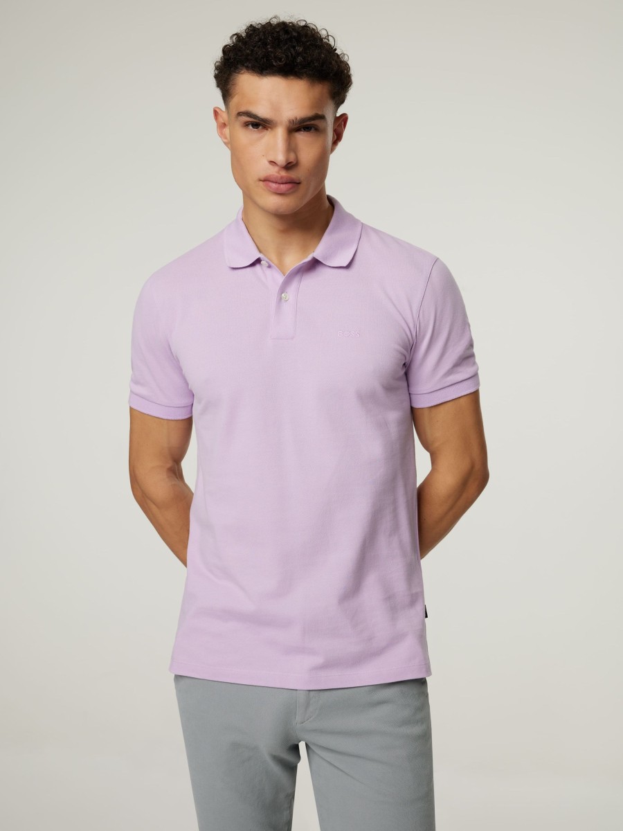 Manner BOSS Men Polo-Shirts | Polo-Shirt Im Regular Fit Lila