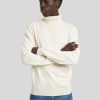 Manner BOSS Casual Pullover & Strickjacken | Rollkragenpullover Ecru