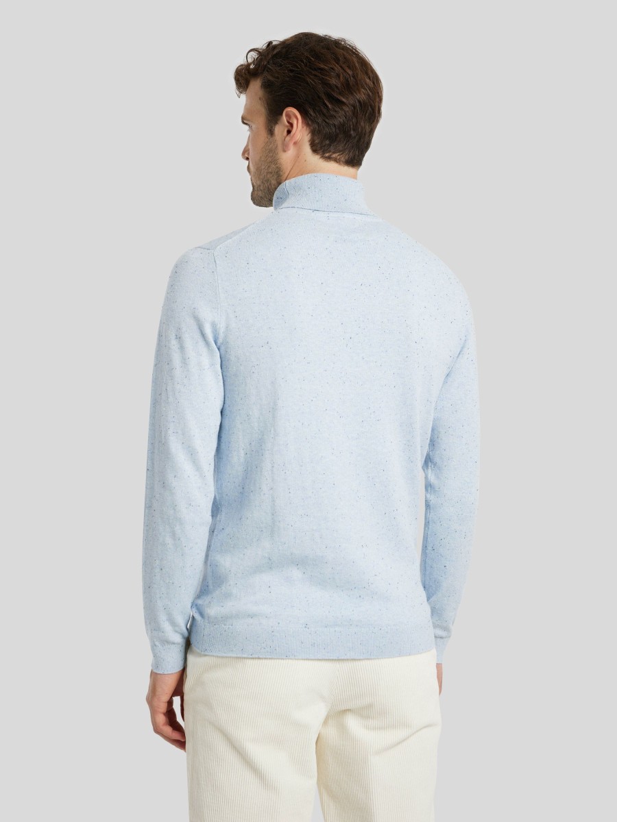 Manner Paul Pullover & Strickjacken | Rollkragenpullover Im Slim Fit Hellblau