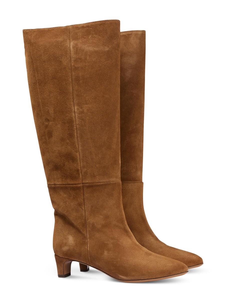 Frauen Anonymous Copenhagen Stiefel | Stiefel Aus Veloursleder Camel