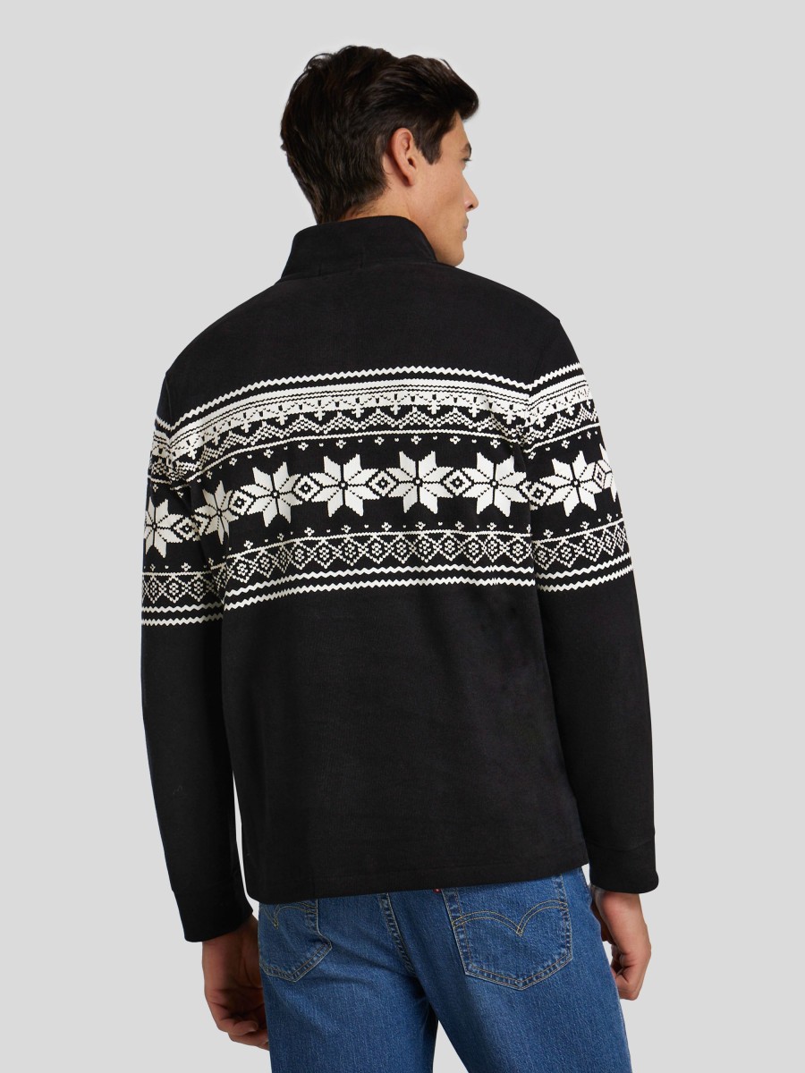 Manner Polo Ralph Lauren Men Pullover & Strickjacken | Troyer Aus Baumwolle Schwarz