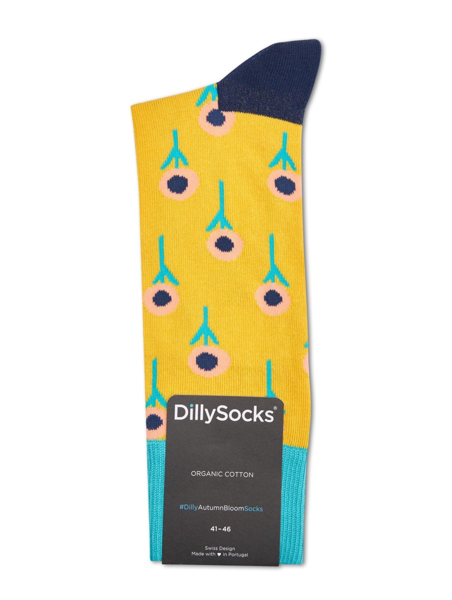 Manner Dilly Socks Wasche & Loungewear | Socken Autumn Bloom Gelb