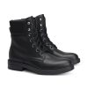 Frauen BOSS Women Boots & Stiefeletten | Schnurstiefel Schwarz