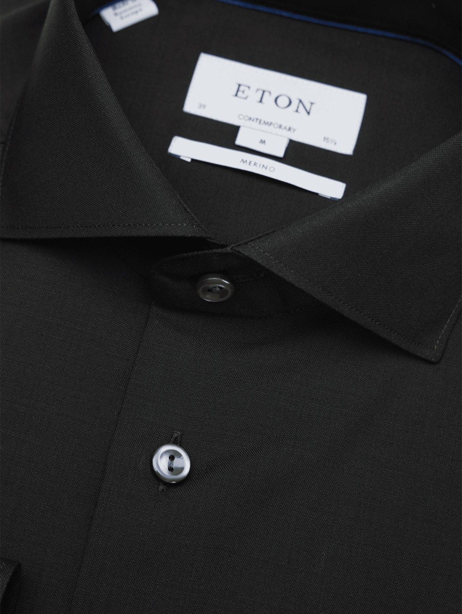 Manner Eton Hemden | Businesshemd Im Contemporary Fit Schwarz