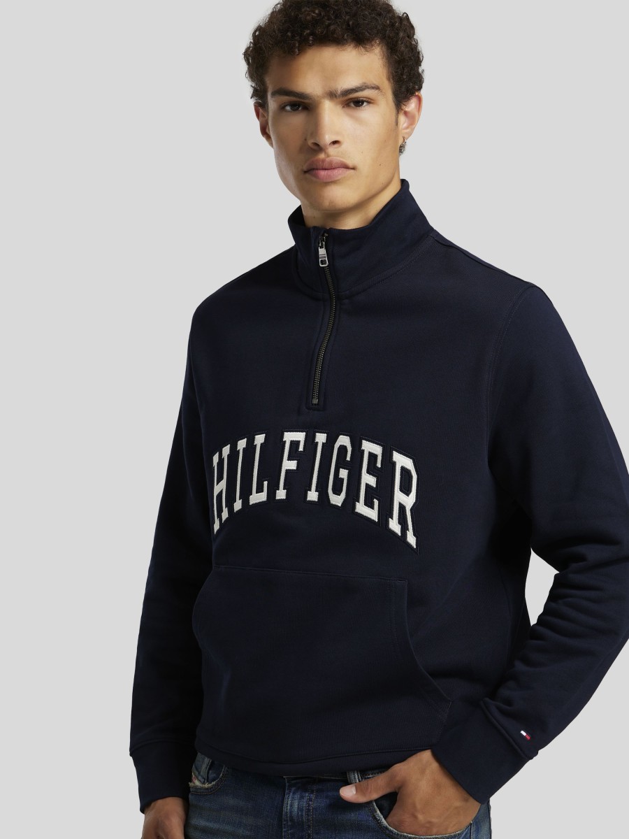 Manner Tommy Hilfiger Hoodies & Sweatshirts | Sweatshirt Marine