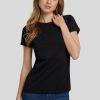 Frauen HUGO T-Shirts & Shirts | T-Shirt The Plain Tee Schwarz