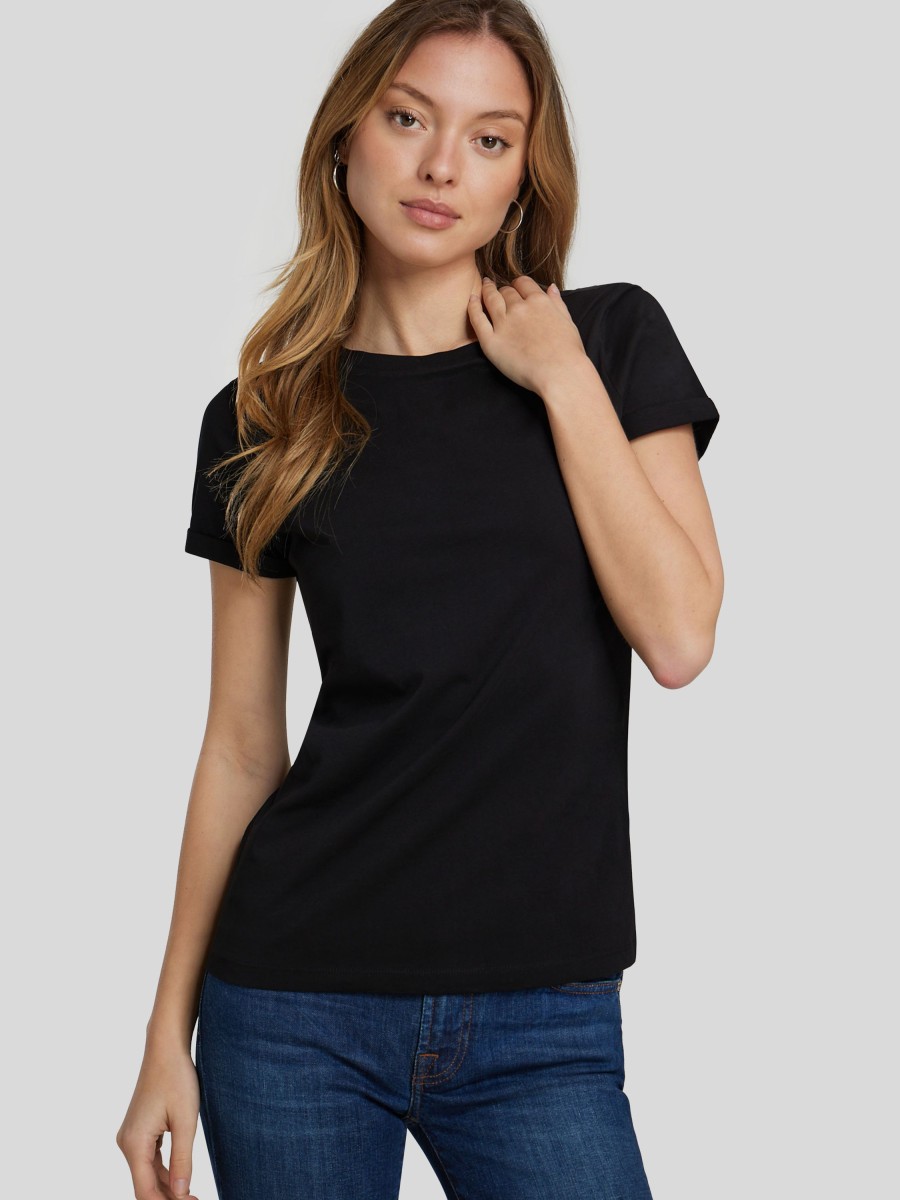 Frauen HUGO T-Shirts & Shirts | T-Shirt The Plain Tee Schwarz