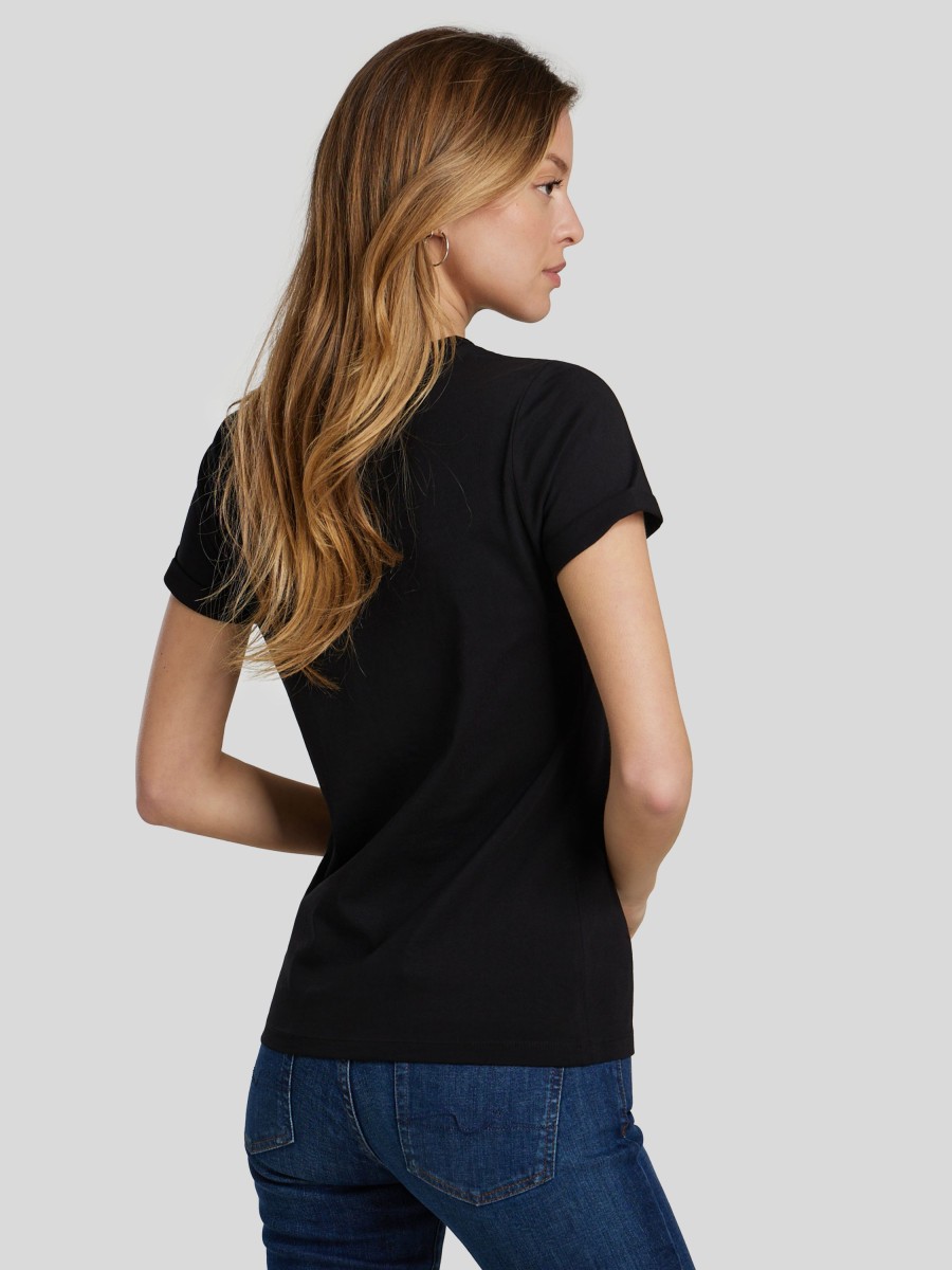 Frauen HUGO T-Shirts & Shirts | T-Shirt The Plain Tee Schwarz