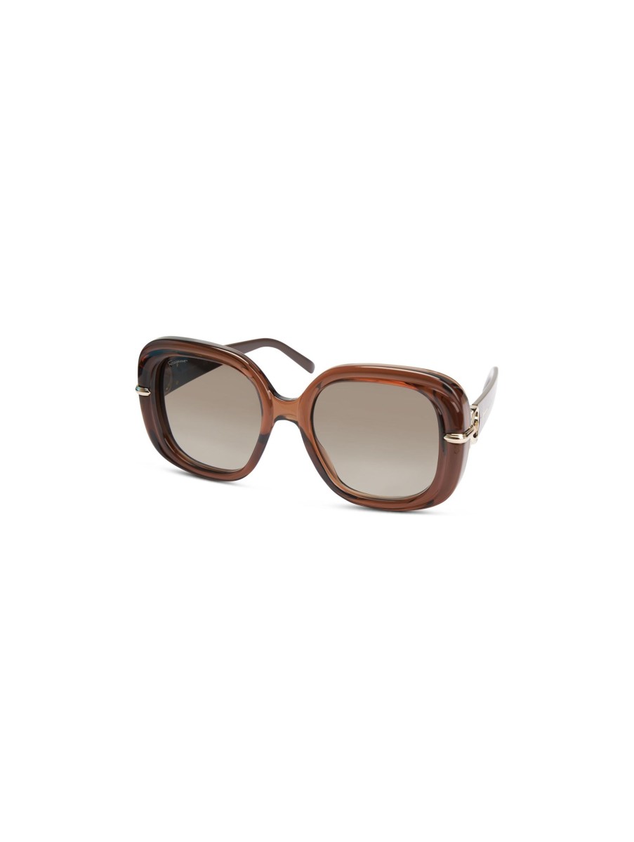 Frauen Ferragamo Sonnenbrillen | Sonnenbrille Hellbraun