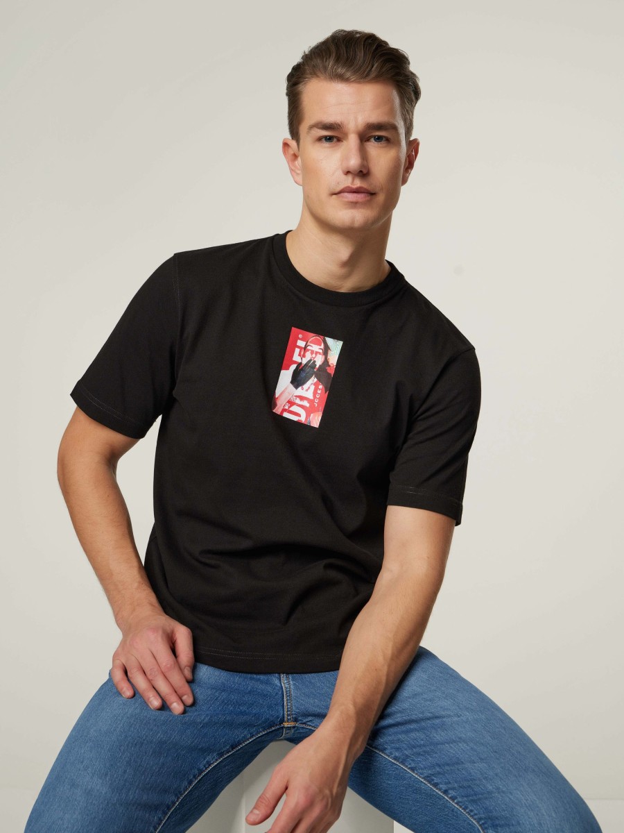 Manner Diesel T-Shirts & Shirts | T-Shirt Mit Logo Just Schwarz