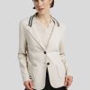 Frauen Marc Cain Blazer | Blazer Im Sportlichen Look Kitt