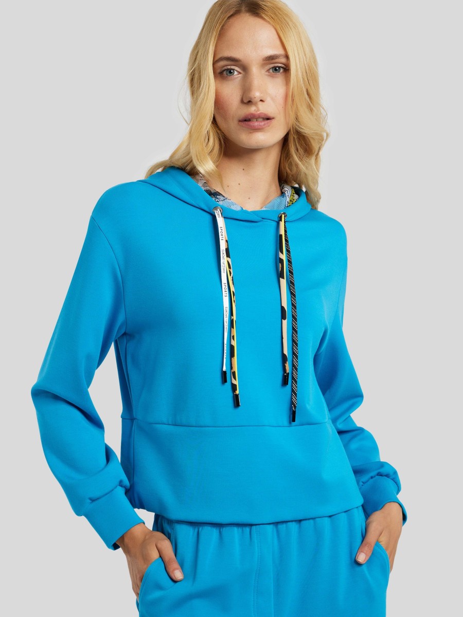 Frauen Marc Cain Pullover & Strick | Sweatshirt Mittelblau