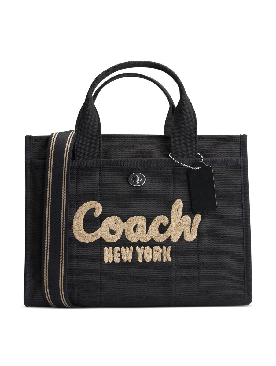 Frauen Coach Taschen | Shopper Cargo Tote Schwarz