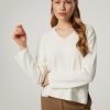 Frauen Marc O Pullover & Strick | Strickpullover Ecru