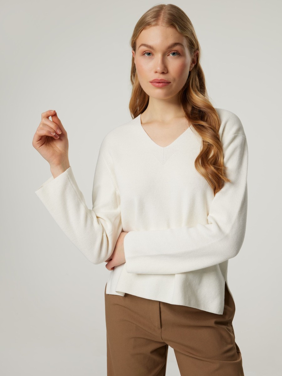 Frauen Marc O Pullover & Strick | Strickpullover Ecru