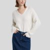 Frauen Paul Kehl Pullover & Strick | Pullover Aus Boucle Ecru